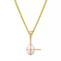 beloro bijouterie, (14k) pearl pendant with cubic zirconia en gold - pendentifs & charmspour dames
