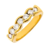 alliance diamants 0.63 carat en or jaune