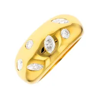 bague diamants 0.72 carat en or jaune