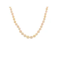 collier de perles en chute en or blanc
