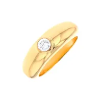 solitaire diamant 0.17 carat en or jaune 5.6g