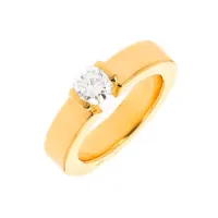 solitaire diamant 0.60 carat en or jaune