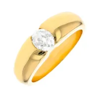 solitaire diamant 0.57 carat or jaune 9.21g