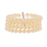 bracelet perles or blanc 55.50g