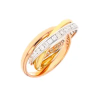 alliance diamants 0.54 carat or jaune, rose et blanc 6.70g