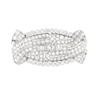 broche ancienne diamants 7.11 carats or blanc 20.32g