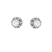 boucles d'oreilles diamants 0.46 carat or blanc 2.63g