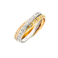 alliance diamants 0.10 carat or jaune, rose et blanc 3.70g