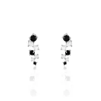 boucles d'oreilles pendantes gaya argent blanc oxyde de zirconium