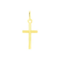 pendentif bathilde croix striee or jaune