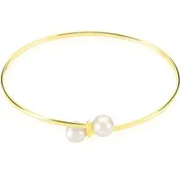 bracelet jonc sammy or jaune perle de culture