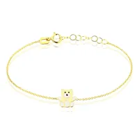 bracelet mae ourson or jaune