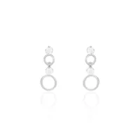 boucles d'oreilles puces wynona or blanc oxyde