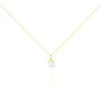 collier delight or jaune perle de culture et diamant