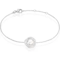 bracelet matilda argent blanc perle de culture et oxyde de zirconium