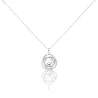 collier matilda argent blanc perle de culture et oxyde de zirconium