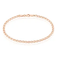 bracelet or rose maille marine