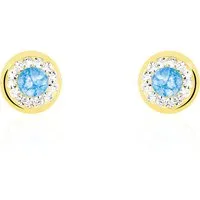 boucles d'oreilles amazone or jaune email strass