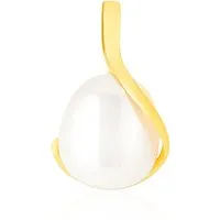pendentif tourbillon or jaune perle de culture