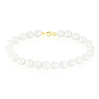 bracelet macy or jaune perle de culture