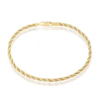 bracelet jerry maille corde et venitienne or bicolore