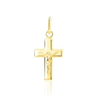 pendentif damian croix or jaune