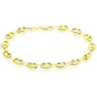bracelet dami maille grain de cafã© or jaune