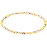 bracelet jonc anaisaae torsade or tricolore