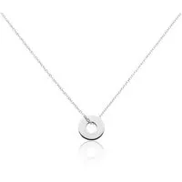 collier argent blanc isandro