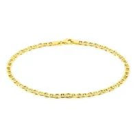 bracelet capucin maille marine plate or jaune