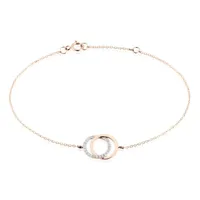 bracelet or rose tresha diamants