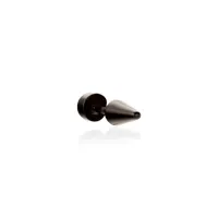 boucle d'oreille puce unitaire argyros acier noir oxyde de zirconium