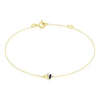 bracelet tameka or bicolore saphir diamant