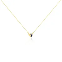 collier tameka or bicolore saphir diamant
