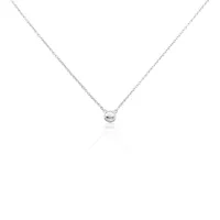 collier sixties argent blanc