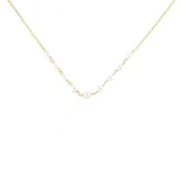 collier plaquã© or jaune aglaya perles d'imitation