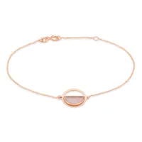 bracelet or rose cendra forme cercle