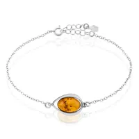 bracelet hilda argent blanc ambre