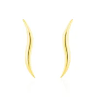 boucles d'oreilles pendantes merone vagues or jaune