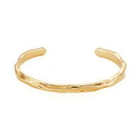 bracelet jonc organic plaquã© or jaune