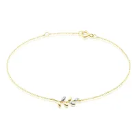 bracelet palmiro or jaune diamant
