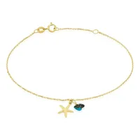 bracelet under the sea or jaune turquoise