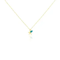 collier under the sea or jaune turquoise