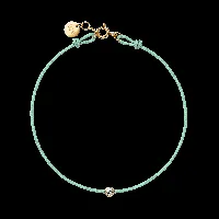 diamond bracelet - aqua green kid