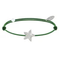 bracelet lien etoile d'argent - classics - vert