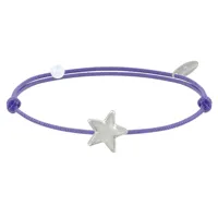 bracelet lien etoile d'argent - colors - violet
