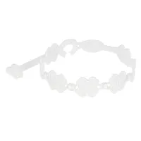 cruciani bracelet dentelle 7 trèfles blanc