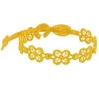 cruciani bracelet dentelle happy jaune