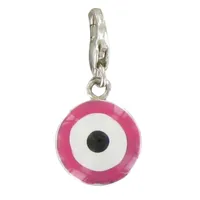 charms argent 925 cible emaillée - classics - rose