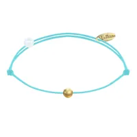 bracelet lien petite perle plaqué or - classics - turquoise